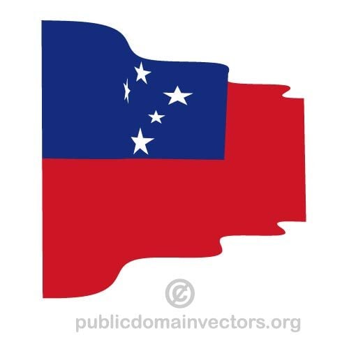 लहराती वेक्टर सामोआ का ध्वज