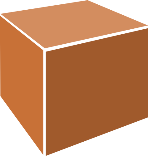 3D-orange box vektor ClipArt