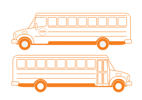 ציור וקטורי אוטובוס בית ספר
