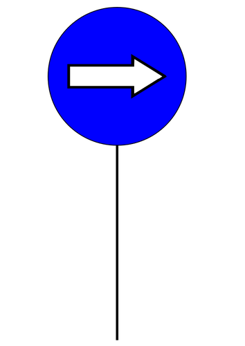 Trafic albastru simbol