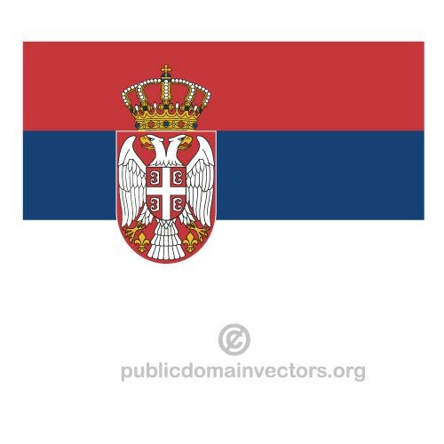 Flaga serbska wektor