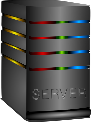 Skinnende datamaskinen server vektor image