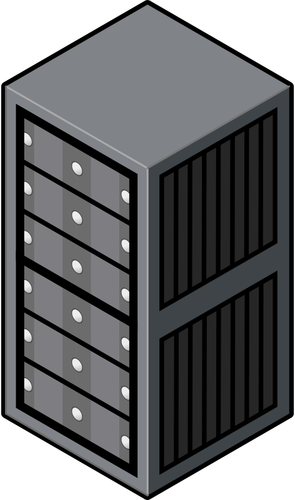 Isometrische Server Schrank Vektorgrafiken