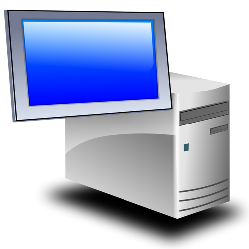 Servidor de terminal server icono vector de la imagen