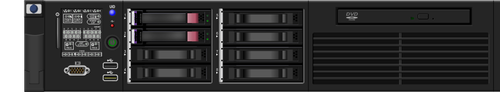 Векторная иллюстрация компьютер сервер 2U