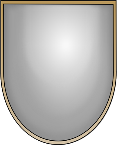 Shield with gold border vector graphics