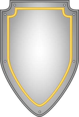 Vector illustration of blank metal shield