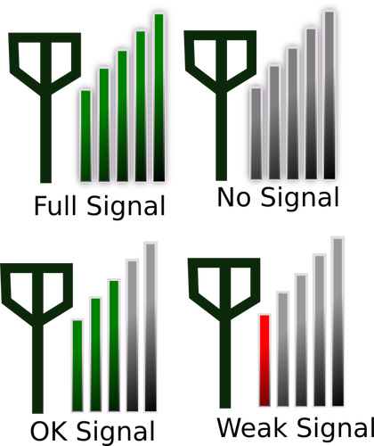 Signal strength icon vector image