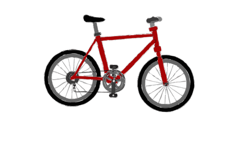 간단한 빨간 자전거