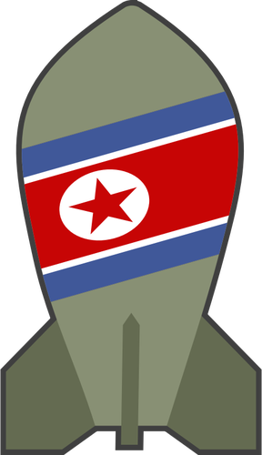 Vector graphics of hypothetical North Korean nuclear bomb