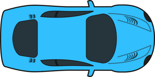 青いレース車のベクトル図
