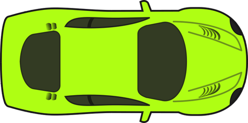 明亮的绿色赛车车矢量图