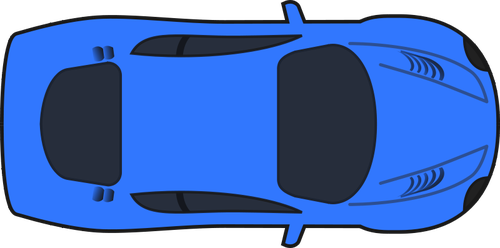 Bleu foncé, illustration vectorielle de voiture de course