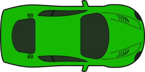 Ilustración de vector verde carreras coche