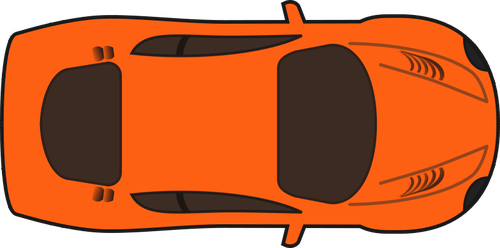Orange racing bil vektorbild