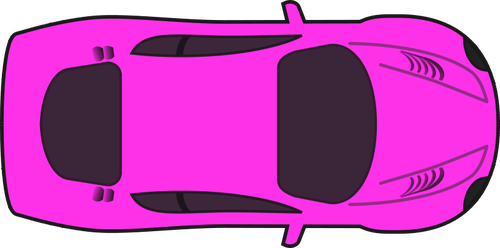 Vaaleanpunainen kilpa-auto vektori clipart