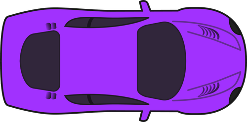 Graphiques de vecteur voiture course violet