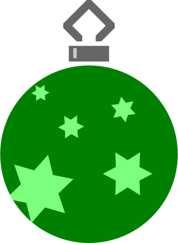 Verde estrelas em bola de Natal
