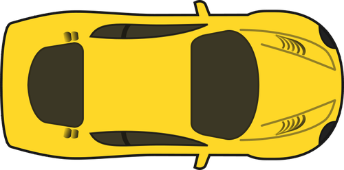 Желтый гоночный автомобиль векторные иллюстрации