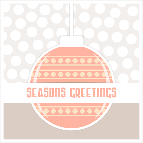 Navidad ornamento de la tarjeta de felicitación vector de la imagen