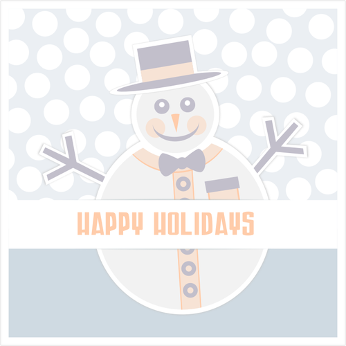 Векторное изображение снеговика счастливых праздников поздравительных открыток