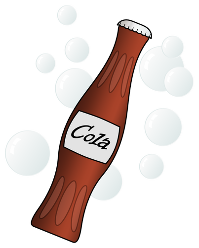 Vector illustration of small soda bottle