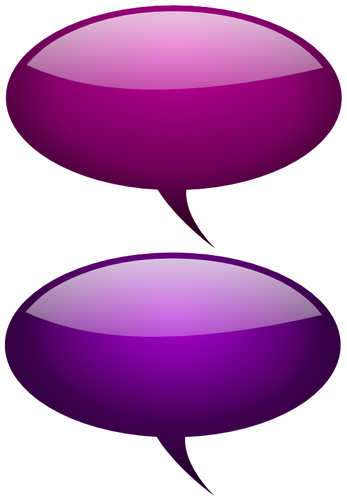 Коричневые и розовые речи пузыри векторные иллюстрации