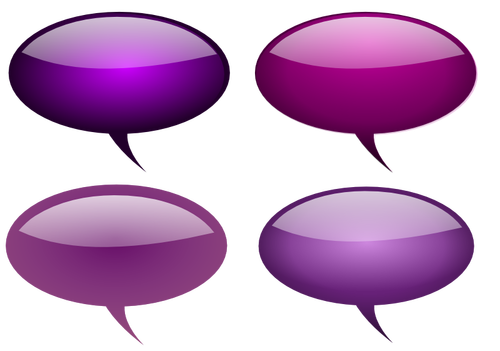 Sélection de légende purple bubbles vector clipart