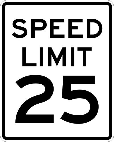 Límite de velocidad 25