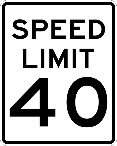Hastighetsbegränsning 40