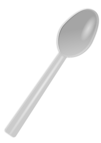 Illustrazione vettoriale di cucchiaio in plastica