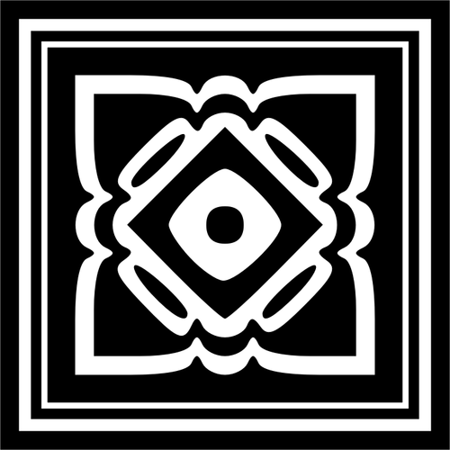 סמל דקורטיבי בשחור-לבן