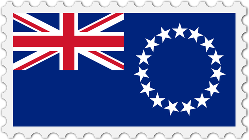 Cookøyenes flagg stempel