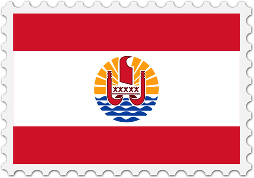 Francouzská Polynésie vlajka razítko