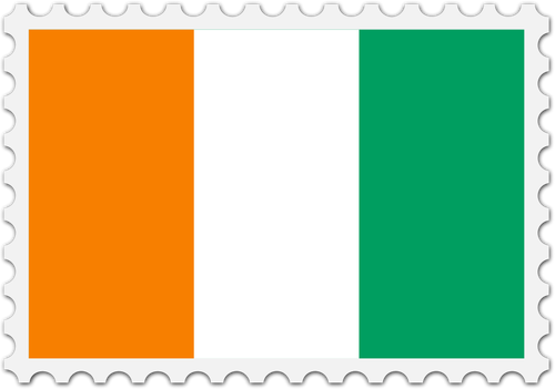 Timbre de drapeau de Côte d’Ivoire