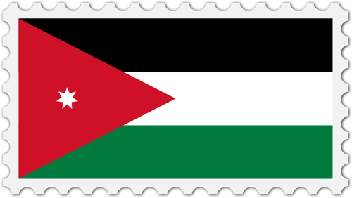Timbre de drapeau de la Jordanie