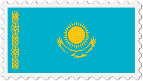 Ştampila de drapel Kazahstan