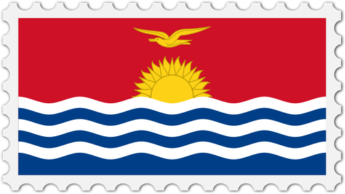 키리바시 국기 스탬프