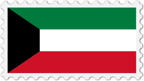 Kuwait flagg stempel
