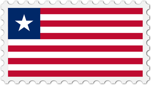 Liberias flagg stempel