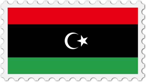 Bollo della bandierina di Libia