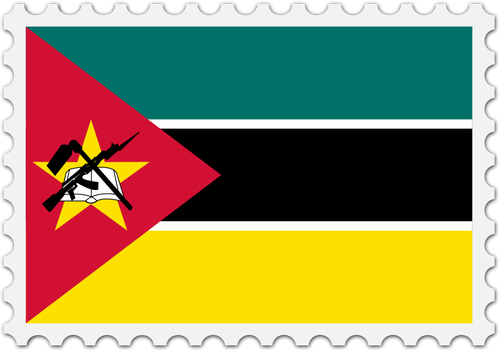 Мозамбик флаг штамп