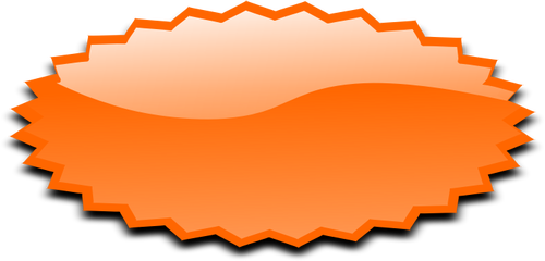Oval, em forma de imagem vetorial estrela laranja