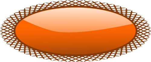 Кнопка овальной формы с чистого стиля границы векторное изображение