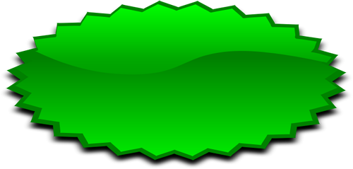 Owalny kształt wektor zielony gwiazda ilustracja