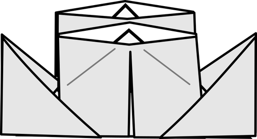 折纸轮船矢量绘图