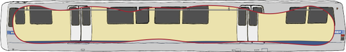 Bay Area Rapid Transit transport vector illustrasjon