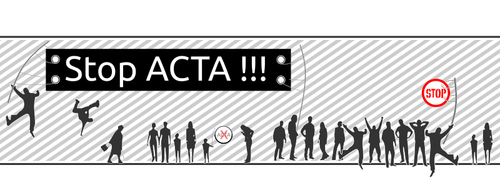 停止 ACTA 抗议标语