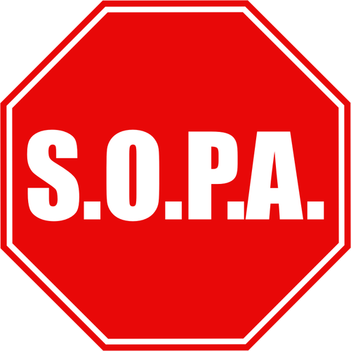 S.O.P.A. simbol ilustraţie vectorială.