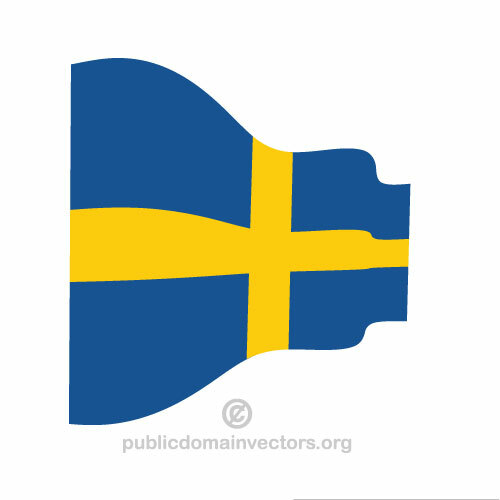 Ondulado bandera de Suecia